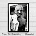 Mahatma Gandhi Illustration - Celebrity Portrait Indian Civil Rights - Poster | Canvas Wall Art Print