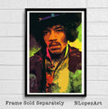 Jimi Hendrix Illustration - Woodstock Rock And Roll Music Icon - Poster | Canvas Wall Art Print