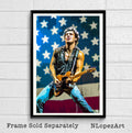 Bruce Springsteen Illustration - Rock Music American Icon - Poster | Canvas Wall Art Print