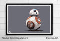 Bb-8 Droid From Star Wars Illustration - Star Wars The Force Awakens Sci-Fi Film Movie - Poster | Canvas Wall Art Print