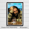 The Dude From The Big Lebowski Illustration - Comedy Movie Indie Film - Poster | Canvas Wall Art Print
