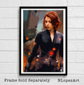 Black Widow Marvel Avengers Illustration #1 - Superhero Film Comic Book Movie - Poster | Canvas Wall Art Print