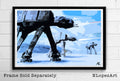 Star Wars Empire At-At Walker Illustration - Sci-Fi Film Movie - Poster | Canvas Wall Art Print