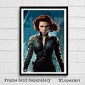 Black Widow Marvel Avengers Illustration #2 - Superhero Film Comic Book Movie - Poster | Canvas Wall Art Print