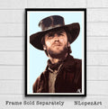 Clint Eastwood - Man With No Name Illustration #3- Cowboy Movie Western Film - Poster | Canvas Wall Art Print