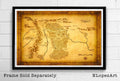 Wilderland Map Of Middle Earth From The Lord Of The Rings And The Hobbit - Fantasy - Poster | Canvas Wall Art Print