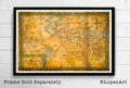 The Shire Map Illustration From The Lord Of The Rings And The Hobbit -Fantasy - Poster | Canvas Wall Art Print