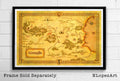 Narnia Map Illustration From The Chronicles Of Narnia - Fantasy Novel - Poster | Canvas Wall Art Print