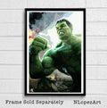 Hulk Illustration - Marvel Avengers Film Superhero Movie Comicbook - Poster | Canvas Wall Art Print