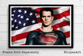Superman Man Of Steel Illustration - Superhero Film Comic Book Movie - Poster | Canvas Wall Art Print