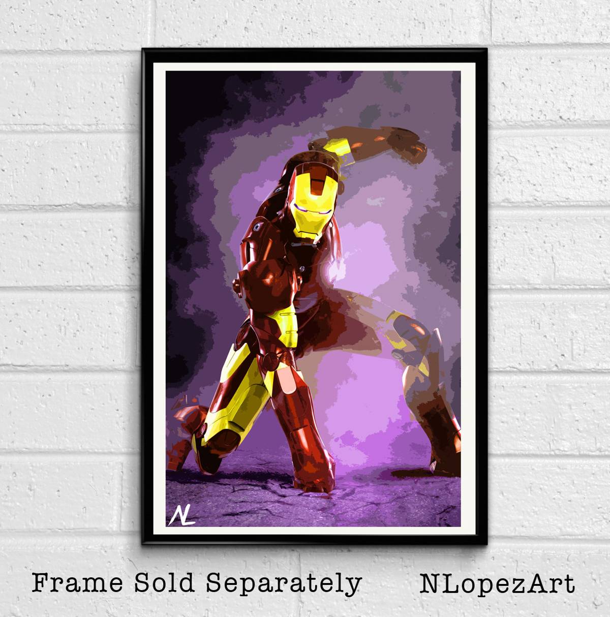 Iron Man Marvel Illustration #3 - Avengers Movie Tony Stark Superhero Comicbook Film - Poster | Canvas Wall Art Print