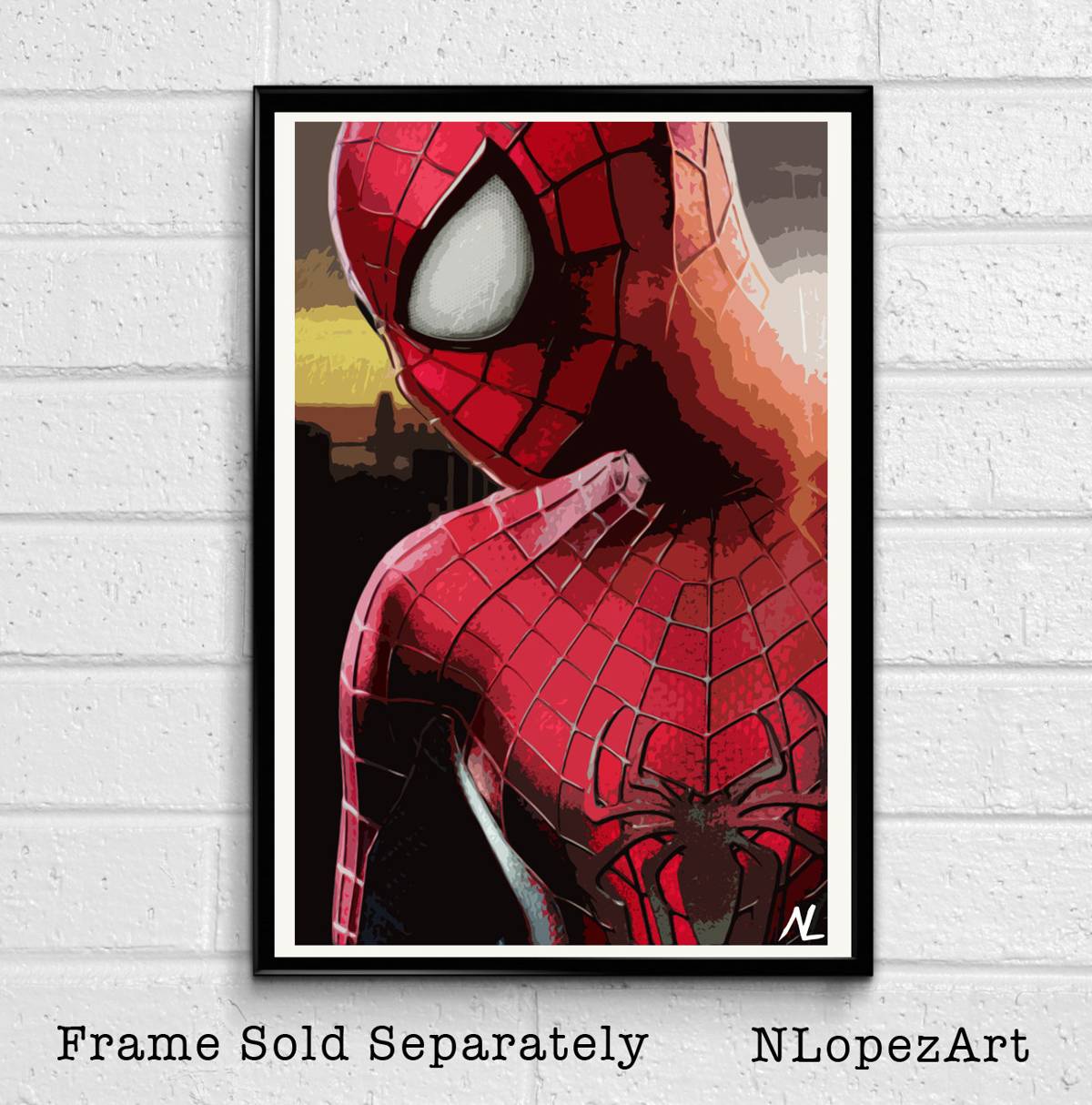 Spiderman Illustration #2 - Marvel Superhero Film Comic Book Movie Peter Parker - Poster | Canvas Wall Art Print