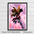 Gambit Xmen Illustration #2 - Comic Book Superhero - Poster | Canvas Wall Art Print