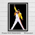 Freddie Mercury Of Queen Illustration #1 - Rock And Roll Music Icon - Poster | Canvas Wall Art Print