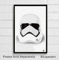 Star Wars - New Order Stormtrooper Helmet Illustration - The Force Awakens - Poster | Canvas Wall Art Print