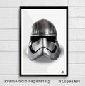 Star Wars - Captain Phasma Chrome Helmet - The Force Awakens Illustration - Poster | Canvas Wall Art Print