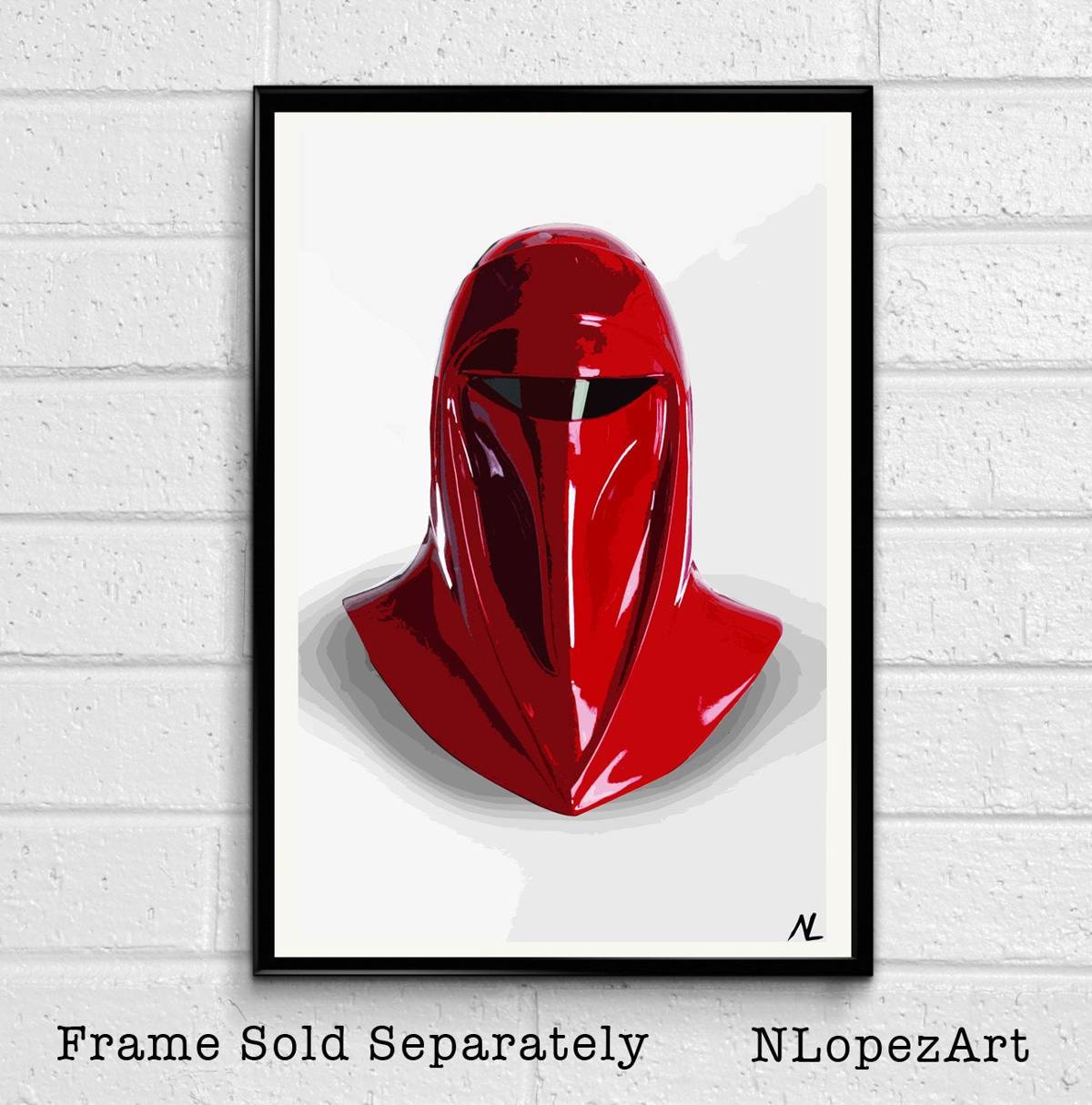 Star Wars - Emperor'S Royal Guard Helmet - Illustration Sci-Fi - Poster | Canvas Wall Art Print
