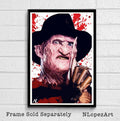 Freddy Krueger From A Nightmare On Elm Street Illustration - Horror Movie Halloween Scary Film - Poster | Canvas Wall Art Print