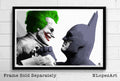 Batman And Joker Illustration - Superhero Movie Comicbook - Poster | Canvas Wall Art Print