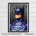 Batman George Clooney Illustration - Superhero Movie Comicbook - Poster | Canvas Wall Art Print