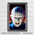 Pinhead From Hellraiser Illustration - Horror Movie Halloween - Poster | Canvas Wall Art Print
