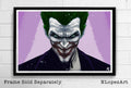 The Joker Villian Illustration - Batman Superhero Clown Comic Book - Poster | Canvas Wall Art Print