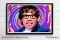 Austin Powers Illustration - British Spy 60'S Comedy - Poster | Canvas Wall Art Print