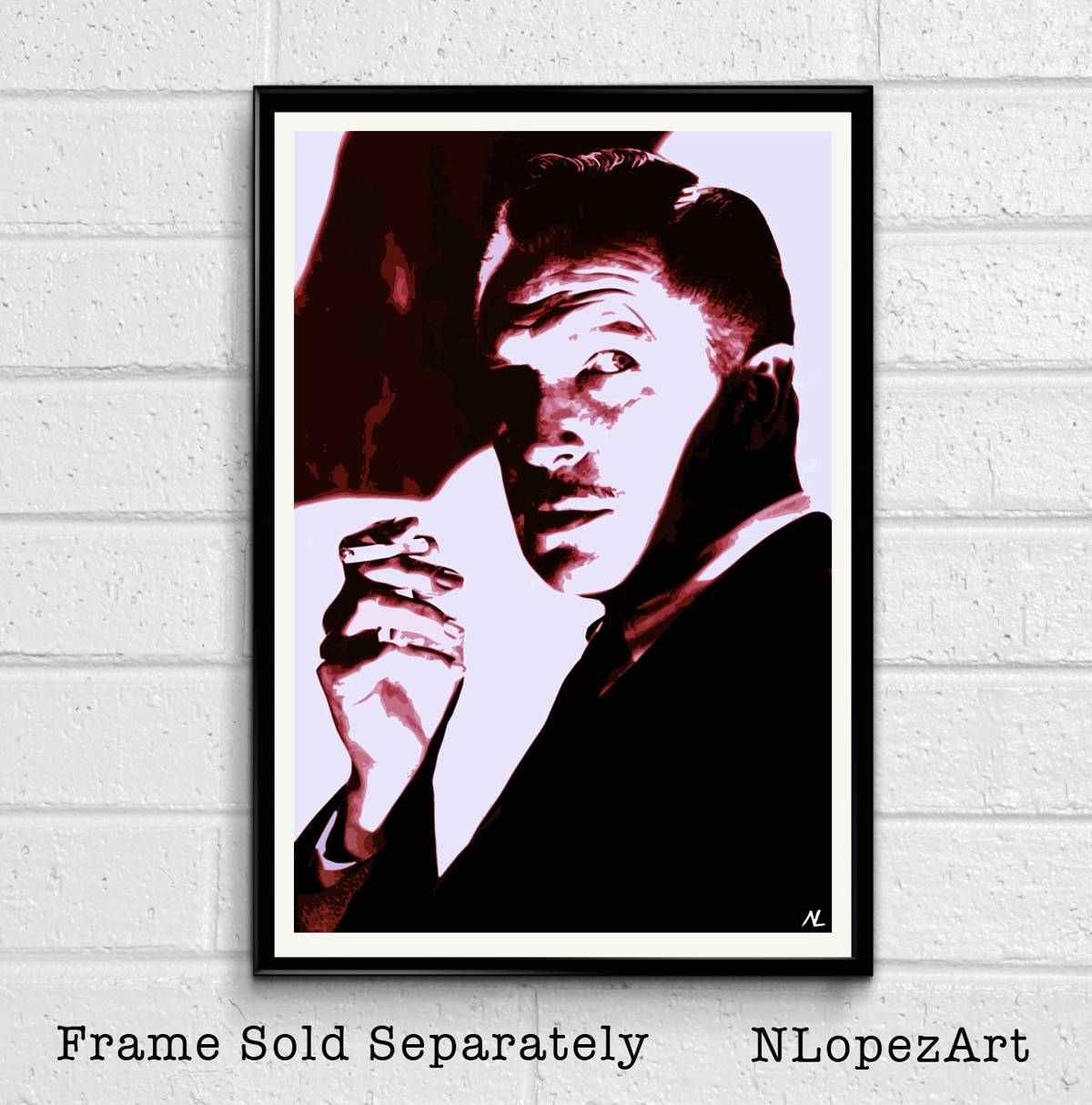 Vincent Price Illustration - Classic Hollywood Horror Film Movie Icon - Poster | Canvas Wall Art Print