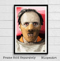 Hannibal Lecter Illustration #5 - Silence Of The Lambs Horror Movie Film - Poster | Canvas Wall Art Print