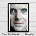 Doctor Hannibal Lecter Illustration #2 - Silence Of The Lambs - Red Dragon Film Horror Movie - Poster | Canvas Wall Art Print