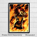 Jean Grey Dark Phoenix Xmen Illustration - Superhero Comic Book - Poster | Canvas Wall Art Print