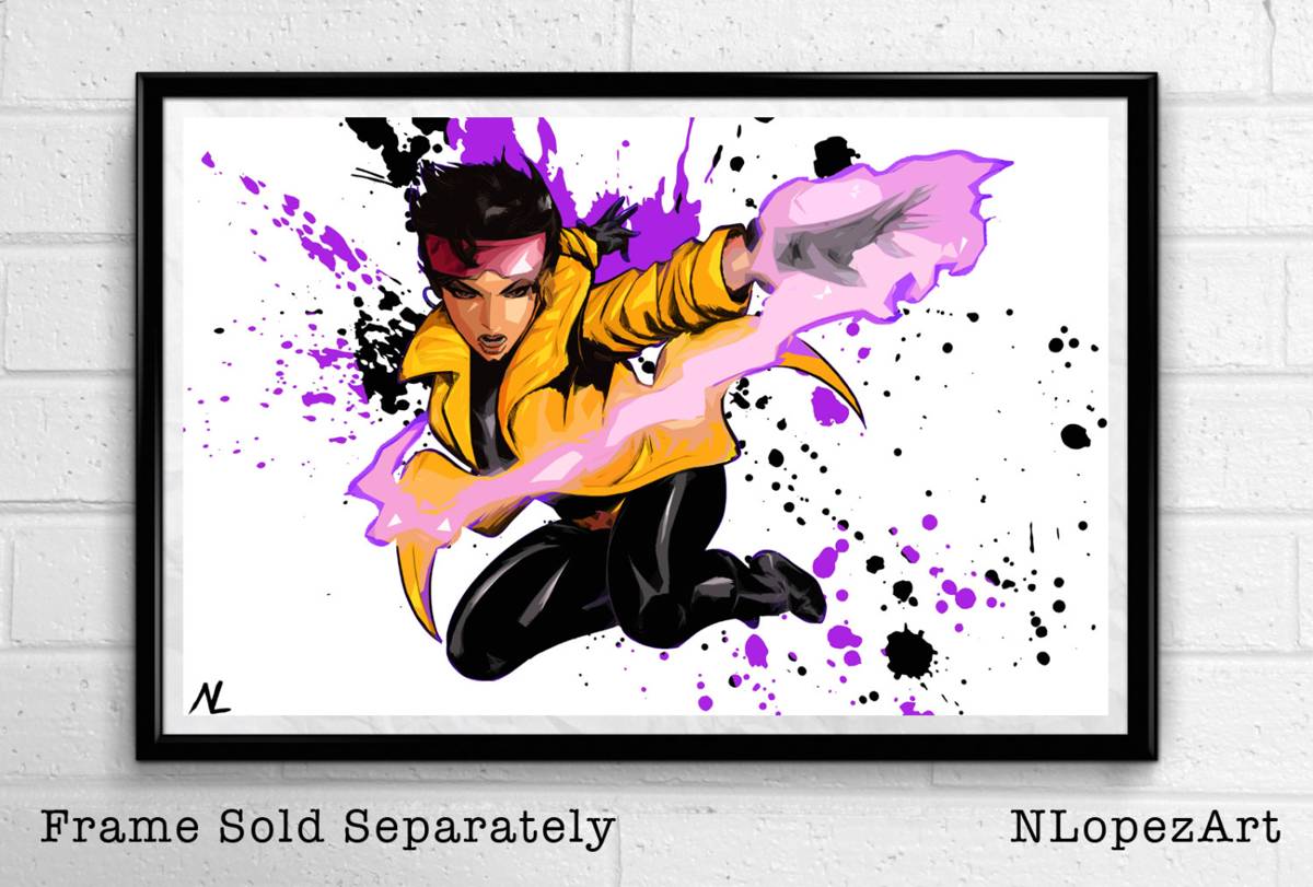 Jubilee Xmen Illustration - Marvel Superhero Comicbook - Poster | Canvas Wall Art Print