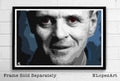 Doctor Hannibal Lecter Illustration - Silence Of The Lambs - Red Dragon Film Horror Movie - Poster | Canvas Wall Art Print