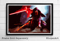 Kylo Ren From Star Wars Illustration #2 - The Force Awakens Movie Sci-Fi - Poster | Canvas Wall Art Print