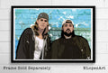 Jay And Silent Bob Illustration - Comedy Stoner Film Movie - Poster | Canvas Wall Art Print
