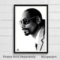 Snoop Dogg Illustration - Rapper Musician Rap Hip Hop - Poster | Canvas Wall Art Print