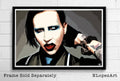 Marilyn Manson Illustration - Heavy Metal Music Icon Rock And Roll - Poster | Canvas Wall Art Print