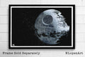 Death Star Star Wars Illustration - Empire Sci-Fi Film Movie - Poster | Canvas Wall Art Print