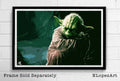 Yoda From Star Wars Illustration - Jedi Master Sci-Fi Movie - Poster | Canvas Wall Art Print