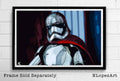 Captain Phasma From Star Wars Illustration - Chrome Stormtrooper - Poster | Canvas Wall Art Print