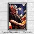 Willie Nelson Illustration - Country Music Icon Musician - Poster | Canvas Wall Art Print