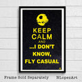 Star Wars Keep Calm Illustration - Empire Death Star Sci-Fi Film Movie - Poster | Canvas Wall Art Print