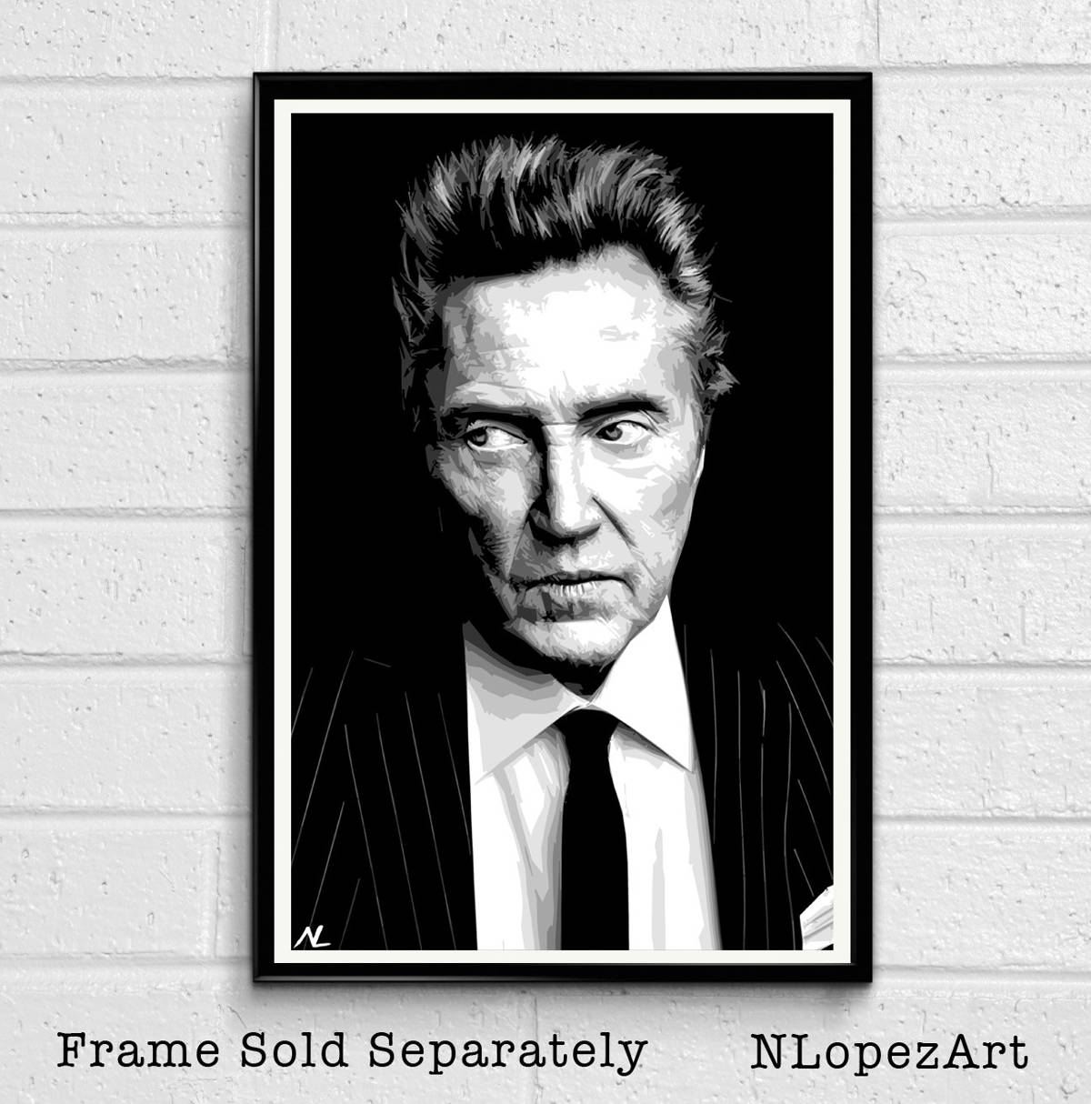 Christopher Walken Illustration - Hollywood Icon Film Movie - Poster | Canvas Wall Art Print