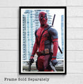 Deadpool Illustration - Marvel Superhero Film Comicbook Movie - Poster | Canvas Wall Art Print