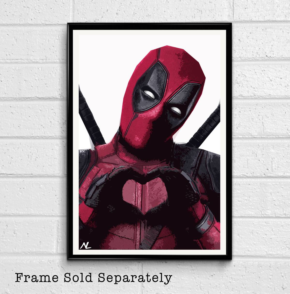 Deadpool Illustration #4 - Marvel Superhero Film Comicbook Movie - Poster | Canvas Wall Art Print
