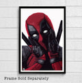 Deadpool Illustration #3 - Marvel Superhero Film Comicbook Movie - Poster | Canvas Wall Art Print
