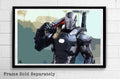 War Machine Illustration - Iron Man Marvel Avengers Movie Superhero Film Comicbook - Poster | Canvas Wall Art Print