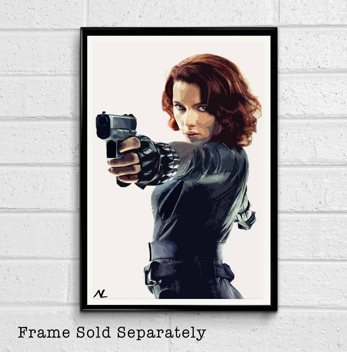 Black Widow Illustration #4 - Marvel Avengers Film Movie Superhero Comicbook - Poster | Canvas Wall Art Print