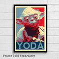 Yoda Jedi Master From Star Wars Illustration - Sci-Fi Movie Film - Poster | Canvas Wall Art Print