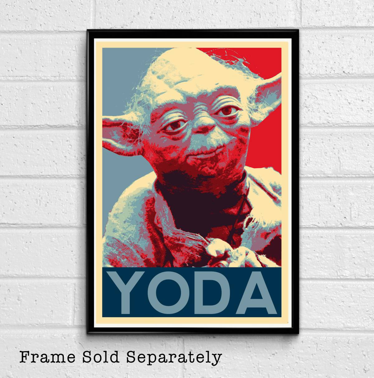 Yoda Jedi Master From Star Wars Illustration - Sci-Fi Movie Film - Poster | Canvas Wall Art Print